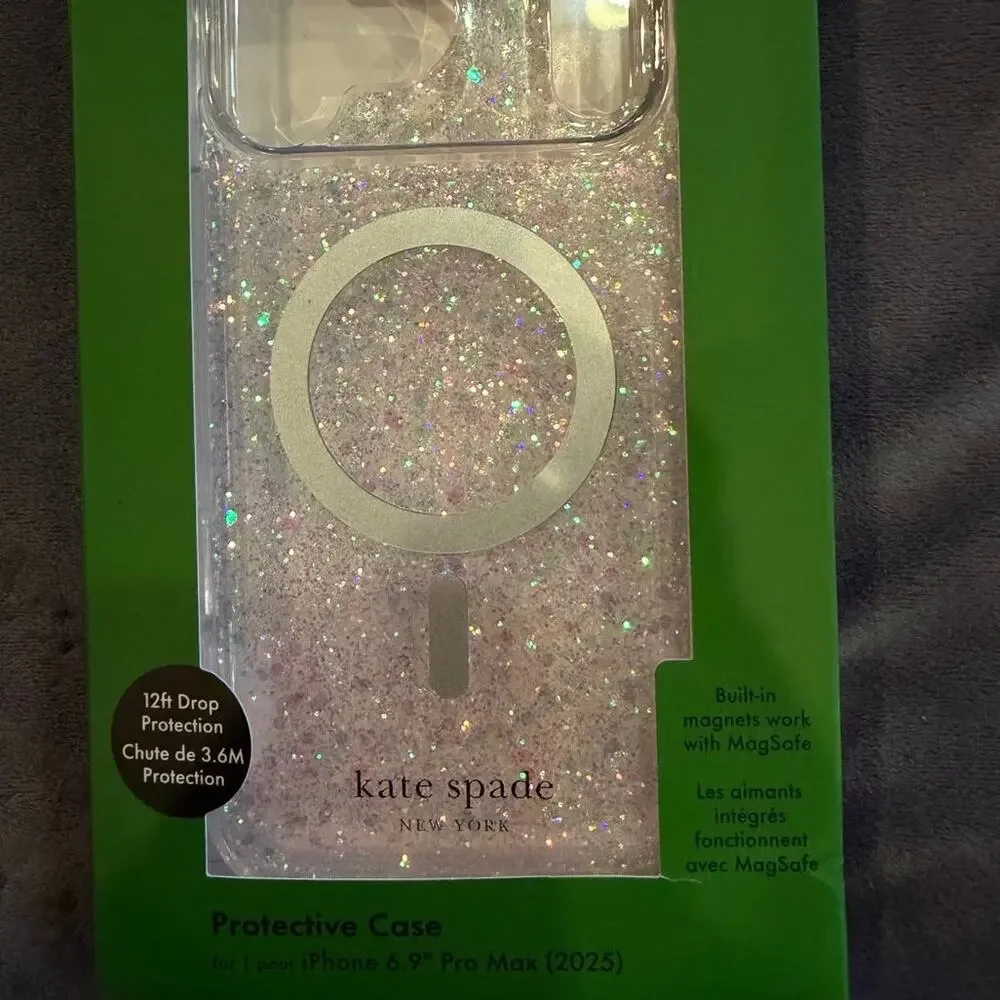 Kate Spade Protective MagSafe Case for Apple iPhone 17 Pro Max Chunky Glitte - Picture 1 of 4